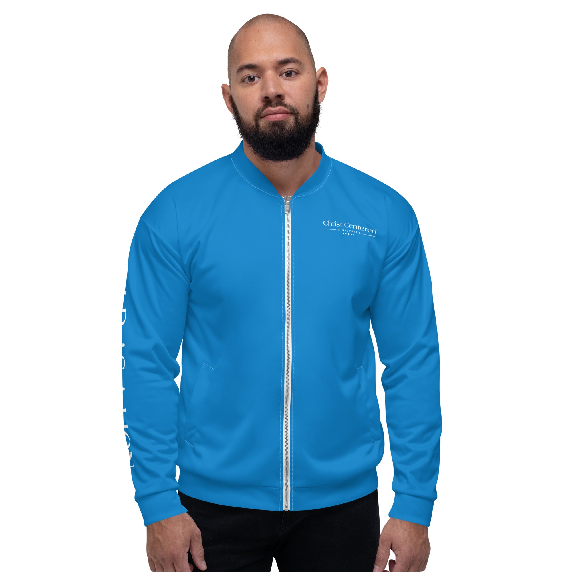 Christ Centered Ministries (Blue) - Unisex Bomber Jacket