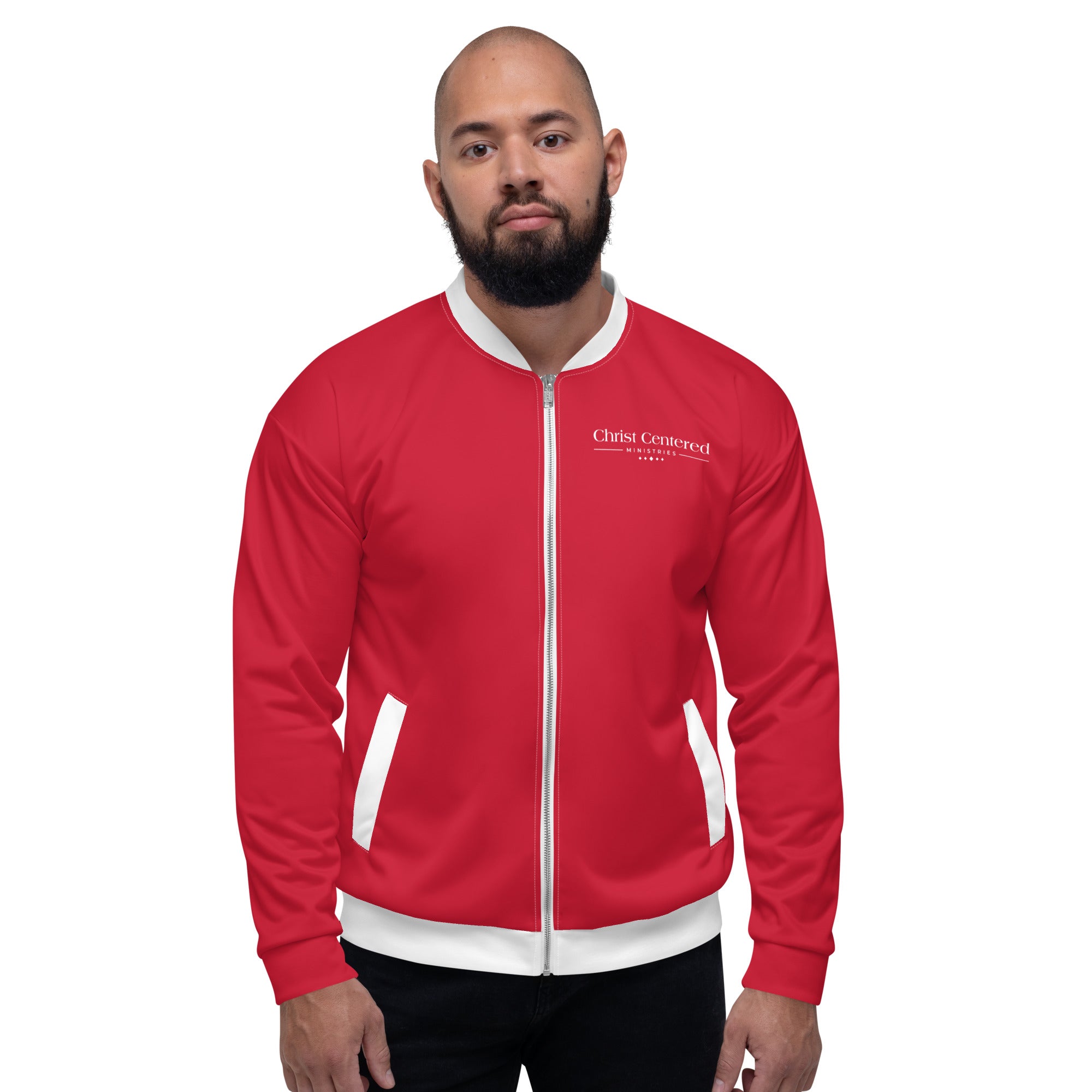 Christ Centered Ministries (Red) - Unisex Bomber Jacket