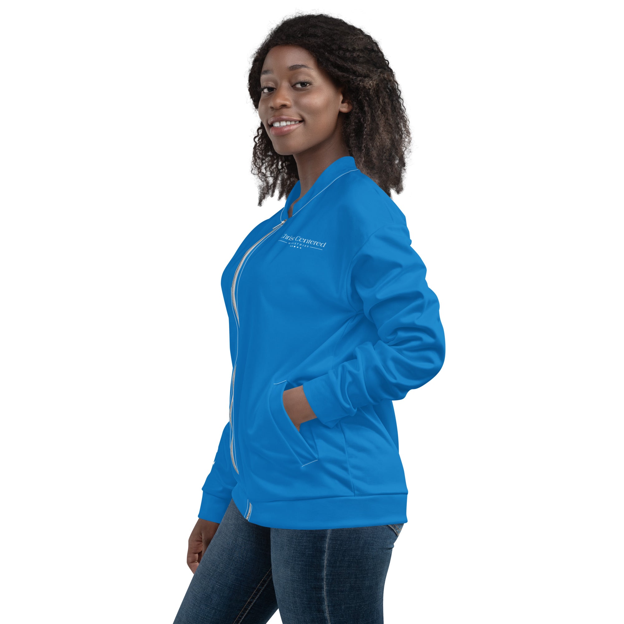 Christ Centered Ministries (Blue) - Unisex Bomber Jacket