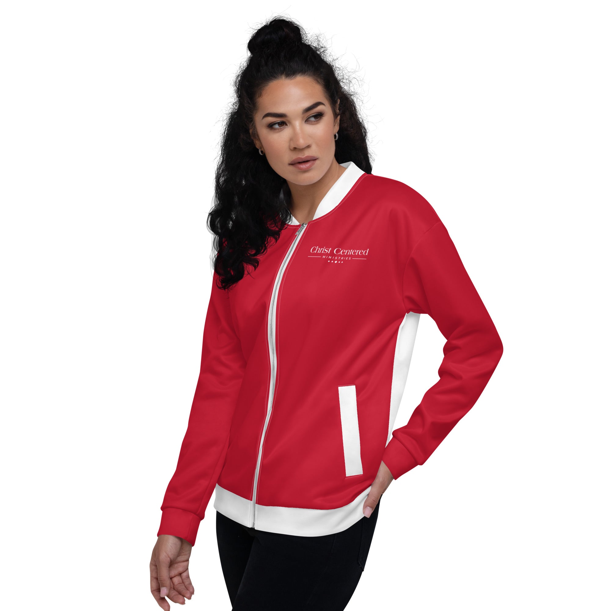 Christ Centered Ministries (Red) - Unisex Bomber Jacket