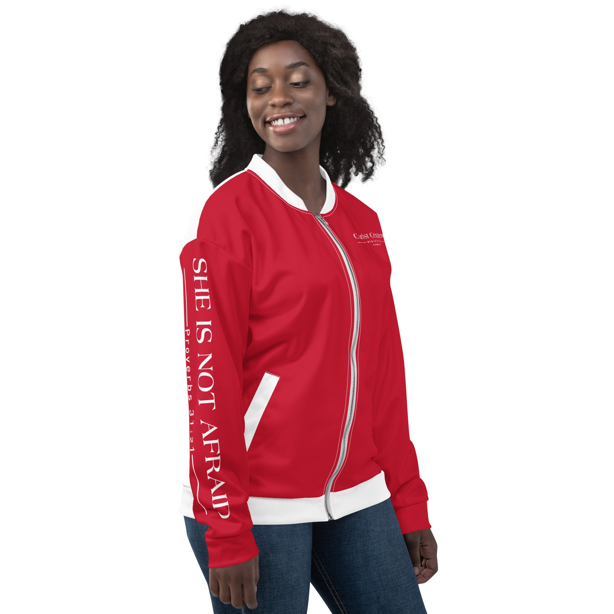 Christ Centered Ministries (Red) - Unisex Bomber Jacket