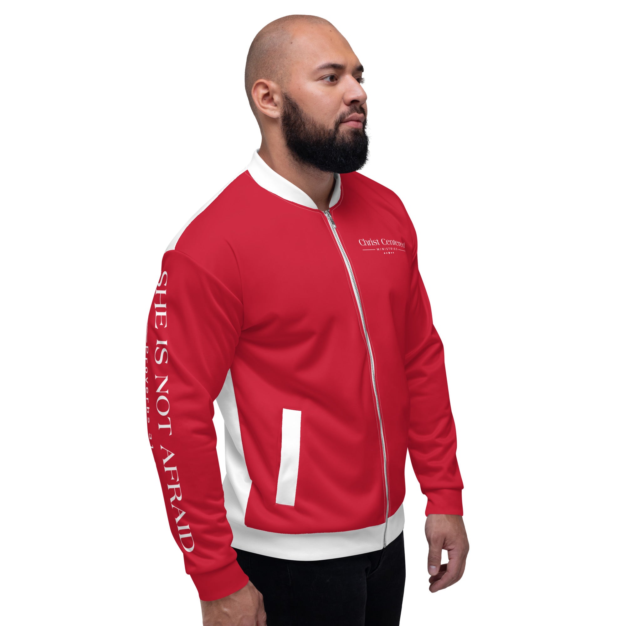 Christ Centered Ministries (Red) - Unisex Bomber Jacket