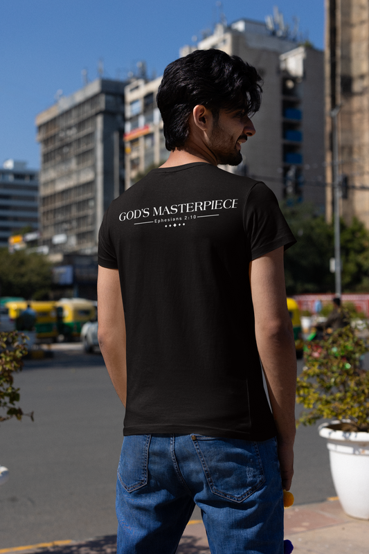 Ephesians 2:10 "God's Masterpiece" White (CCM) - Short Sleeve Tee