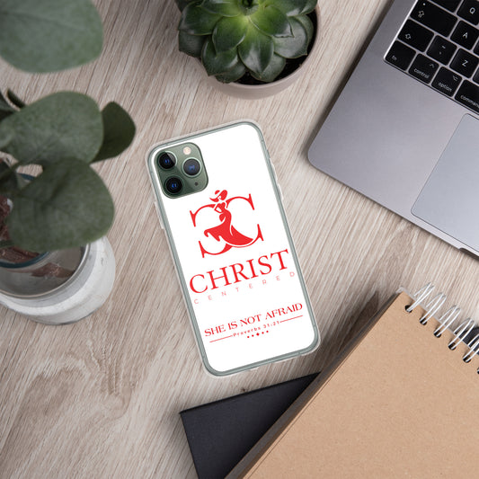 Proverbs 31:21 "She Is Not Afraid" Red (CCM) - Clear Case for iPhone®