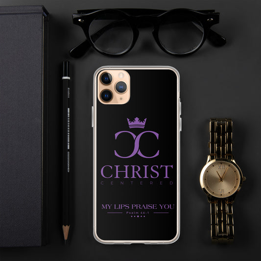 Psalm 46:1 "My Lips Praise You" Purple (CCM) - Clear Case for iPhone®