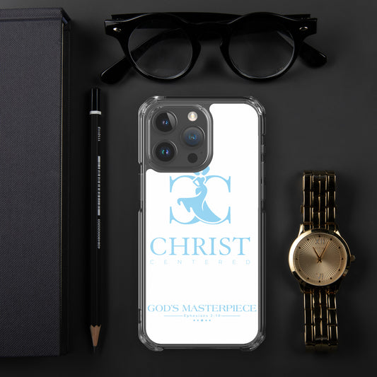 Ephesians 2:10 "God's Masterpiece" Blue (CCM) - Clear Case for iPhone®