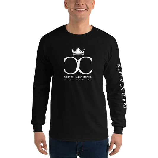 Proverbs 28:1 "Bold As A Lion" Green (CCM) - Men’s Long Sleeve Shirt